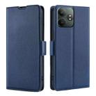 For Realme GT Neo6 SE Ultra-thin Voltage Side Buckle Horizontal Flip Leather Phone Case(Blue) - 1