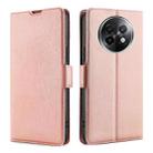 For Realme 13 Pro 5G Ultra-thin Voltage Side Buckle Horizontal Flip Leather Phone Case(Rose Gold) - 1