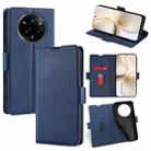 For Realme 14 Pro 5G Global Ultra-thin Voltage Side Buckle Horizontal Flip Leather Phone Case(Blue) - 1
