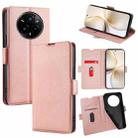 For Realme 14 Pro+ 5G Ultra-thin Voltage Side Buckle Horizontal Flip Leather Phone Case(Rose Gold) - 1