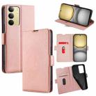 For Realme C75 4G / 14x 5G Global Ultra-thin Voltage Side Buckle Horizontal Flip Leather Phone Case(Rose Gold) - 1