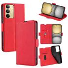 For Realme C75 4G / 14x 5G Global Ultra-thin Voltage Side Buckle Horizontal Flip Leather Phone Case(Red) - 1