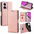 For Realme P3 Pro 5G Global Ultra-thin Voltage Side Buckle Horizontal Flip Leather Phone Case(Rose Gold) - 1