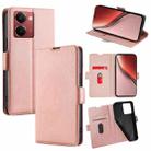 For Realme P3 Ultra 5G Ultra-thin Voltage Side Buckle Horizontal Flip Leather Phone Case(Rose Gold) - 1