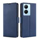 For vivo Y78 Plus 5G Ultra-thin Voltage Side Buckle Horizontal Flip Leather Phone Case(Blue) - 1