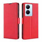 For vivo Y78 Plus 5G Ultra-thin Voltage Side Buckle Horizontal Flip Leather Phone Case(Red) - 1