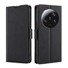 For Xiaomi 13 Ultra 5G Ultra-thin Voltage Side Buckle Horizontal Flip Leather Phone Case(Black) - 1