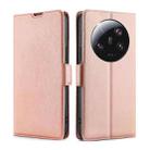 For Xiaomi 13 Ultra 5G Ultra-thin Voltage Side Buckle Horizontal Flip Leather Phone Case(Rose Gold) - 1