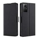 For Xiaomi Redmi Note 12S 4G Ultra-thin Voltage Side Buckle Horizontal Flip Leather Phone Case(Black) - 1