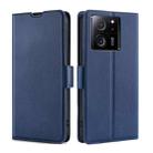 For Xiaomi Redmi K60 Ultra Ultra-thin Voltage Side Buckle Horizontal Flip Leather Phone Case(Blue) - 1