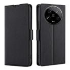 For Xiaomi 14 Ultra 5G Ultra-thin Voltage Side Buckle Horizontal Flip Leather Phone Case(Black) - 1