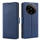 For Xiaomi 14 Ultra 5G Ultra-thin Voltage Side Buckle Horizontal Flip Leather Phone Case(Blue) - 1