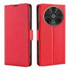 For Xiaomi Redmi A3 4G Ultra-thin Voltage Side Buckle Horizontal Flip Leather Phone Case(Red) - 1