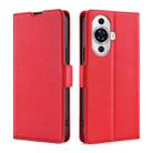 For Huawei nova 11 4G Ultra-thin Voltage Side Buckle Horizontal Flip Leather Phone Case(Red) - 1