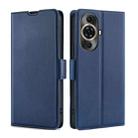 For Huawei nova 11 Pro 4G / 11 Ultra 4G Ultra-thin Voltage Side Buckle Horizontal Flip Leather Phone Case(Blue) - 1