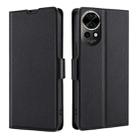 For Huawei nova 12 5G Ultra-thin Voltage Side Buckle Horizontal Flip Leather Phone Case(Black) - 1
