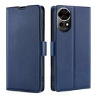 For Huawei nova 12 5G Ultra-thin Voltage Side Buckle Horizontal Flip Leather Phone Case(Blue) - 1