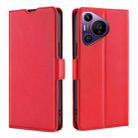 For Huawei Pura 70 Pro / Pro+ Ultra-thin Voltage Side Buckle Horizontal Flip Leather Phone Case(Red) - 1