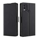 For Nokia C22 Ultra-thin Voltage Side Buckle Horizontal Flip Leather Phone Case(Black) - 1