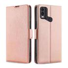 For Nokia C22 Ultra-thin Voltage Side Buckle Horizontal Flip Leather Phone Case(Rose Gold) - 1