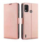 For Nokia G11 Plus Ultra-thin Voltage Side Buckle Horizontal Flip Leather Phone Case(Rose Gold) - 1
