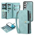 For Samsung Galaxy S21 5G Zipper Wallet Detachable MagSafe Leather Phone Case(Blue) - 1