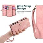 For Samsung Galaxy S21+ 5G Zipper Wallet Detachable MagSafe Leather Phone Case(Pink) - 4