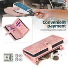 For Samsung Galaxy S21+ 5G Zipper Wallet Detachable MagSafe Leather Phone Case(Pink) - 6