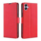 For Samsung Galaxy A04e 4G Ultra-thin Voltage Side Buckle Horizontal Flip Leather Phone Case(Red) - 1