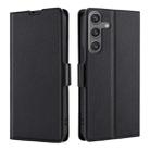 For Samsung Galaxy S24 5G Ultra-thin Voltage Side Buckle Horizontal Flip Leather Phone Case(Black) - 1