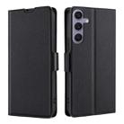 For Samsung Galaxy S24+ 5G Ultra-thin Voltage Side Buckle Horizontal Flip Leather Phone Case(Black) - 1