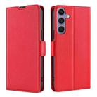 For Samsung Galaxy S24+ 5G Ultra-thin Voltage Side Buckle Horizontal Flip Leather Phone Case(Red) - 1