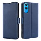 For OnePlus Nord CE 4 Lite 5G Ultra-thin Voltage Side Buckle Horizontal Flip Leather Phone Case(Blue) - 1