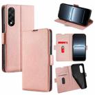 For OnePlus Ace 5 Ultra / Nord 5 Ultra-thin Voltage Side Buckle Horizontal Flip Leather Phone Case(Rose Gold) - 1