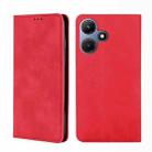 For Infinix Hot 30i 4G Skin Feel Magnetic Leather Phone Case(Red) - 1