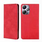 For Infinix Hot 30 Play 4G Skin Feel Magnetic Leather Phone Case(Red) - 1