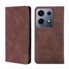 For Infinix Note 30 5G Skin Feel Magnetic Leather Phone Case(Dark Brown) - 1