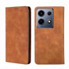 For Infinix Note 30 5G Skin Feel Magnetic Leather Phone Case(Light Brown) - 1