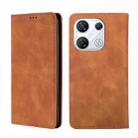 For Infinix GT 10 Pro 5G Skin Feel Magnetic Leather Phone Case(Light Brown) - 1