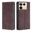 For Infinix Note 40 Pro 4G Skin Feel Magnetic Leather Phone Case(Dark Brown) - 1