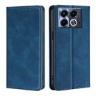 For Infinix Note 40 5G Skin Feel Magnetic Leather Phone Case(Blue) - 1