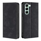 For Infinix Hot 50 5G Skin Feel Magnetic Leather Phone Case(Black) - 1