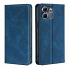 For Infinix Hot 50i 4G Skin Feel Magnetic Leather Phone Case(Blue) - 1