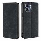 For Infinix Hot 50i 4G Skin Feel Magnetic Leather Phone Case(Black) - 1