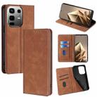 For Infinix Note 50 4G Skin Feel Magnetic Leather Phone Case(Light Brown) - 1