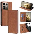 For Infinix Note 50 Pro+ 5G Skin Feel Magnetic Leather Phone Case(Light Brown) - 1