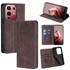For Infinix Note 50s 5G Skin Feel Magnetic Leather Phone Case(Dark Brown) - 1