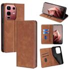 For Infinix Note 50s 5G Skin Feel Magnetic Leather Phone Case(Light Brown) - 1
