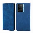 For vivo iQOO Z7x Skin Feel Magnetic Leather Phone Case(Blue) - 1