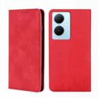 For vivo Y78 Plus 5G Skin Feel Magnetic Leather Phone Case(Red) - 1